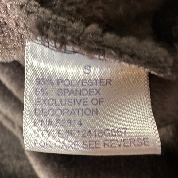 Te Verde Velour Cowl Neck Top Small Black Soft Stretch Cozy - Picture 7 of 8